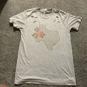Texas distressed floral tshirt